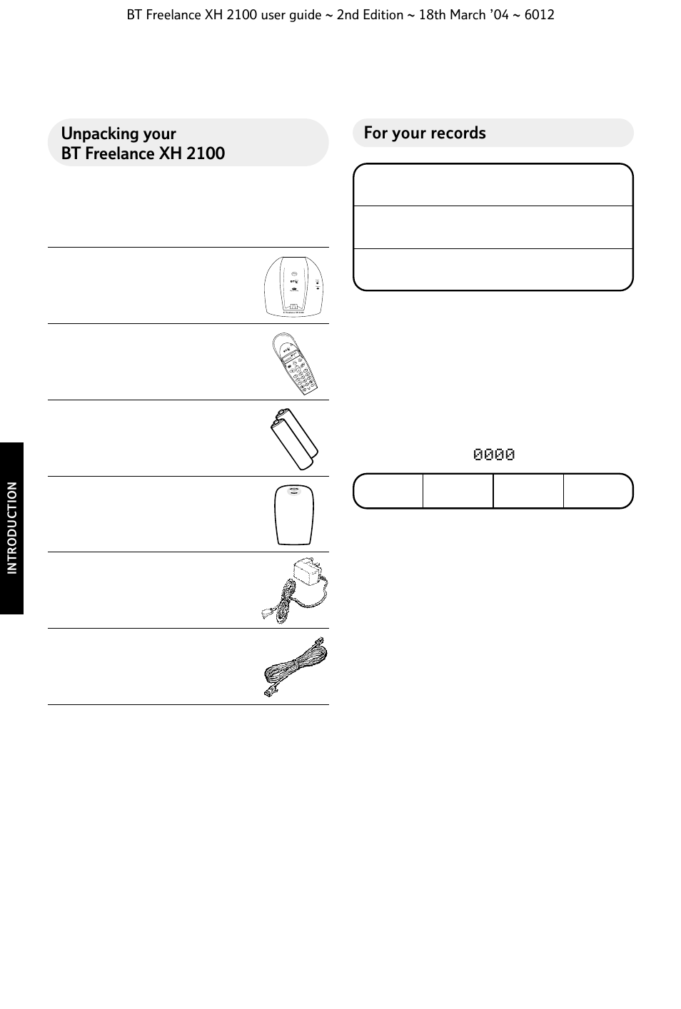 Nimh | BT FREELANCE XH 2100 User Manual | Page 10 / 42
