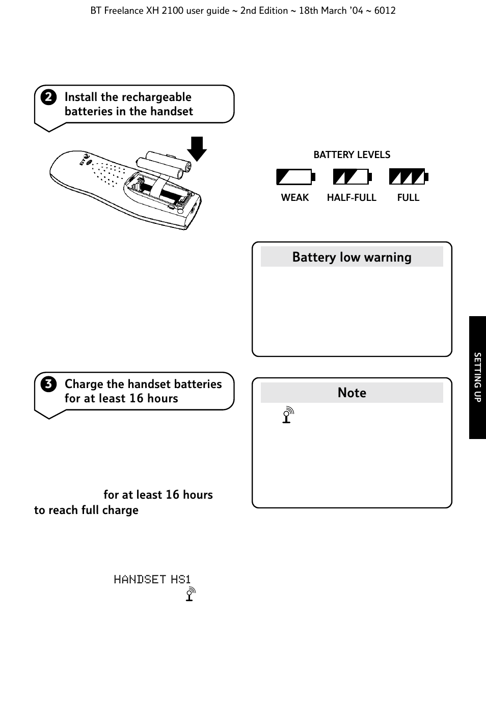 BT FREELANCE XH 2100 User Manual | Page 13 / 42
