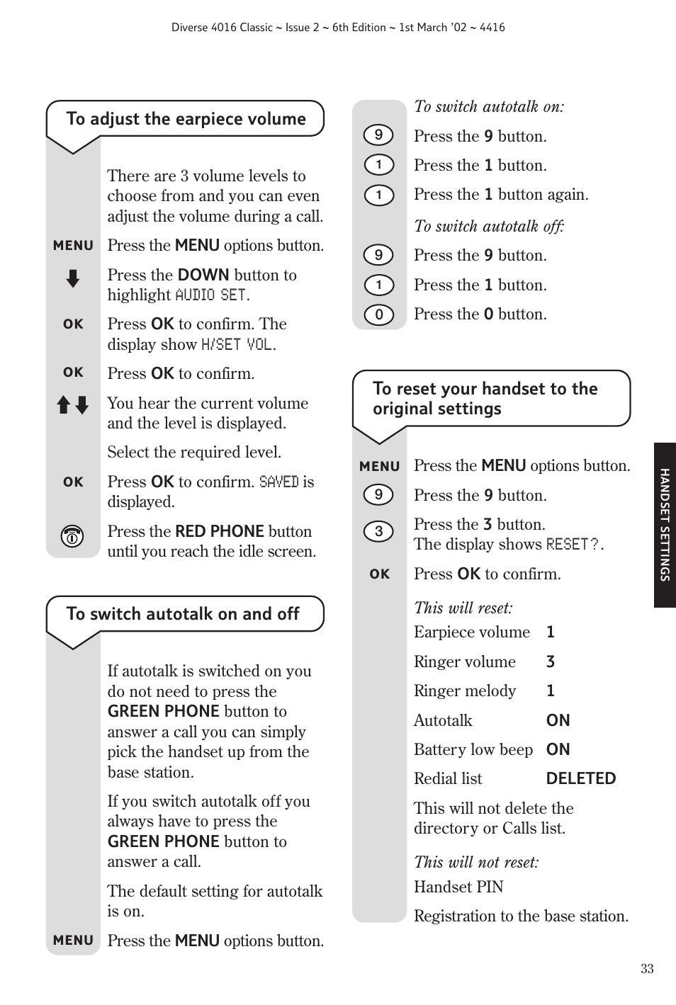 BT 4016 Classic User Manual | Page 35 / 57