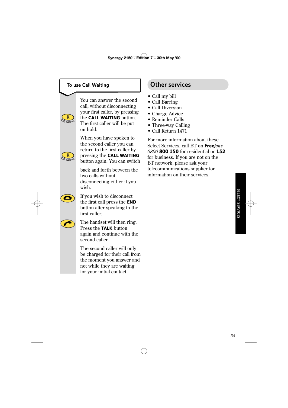 Other services | BT Synergy 2150 User Manual | Page 39 / 60