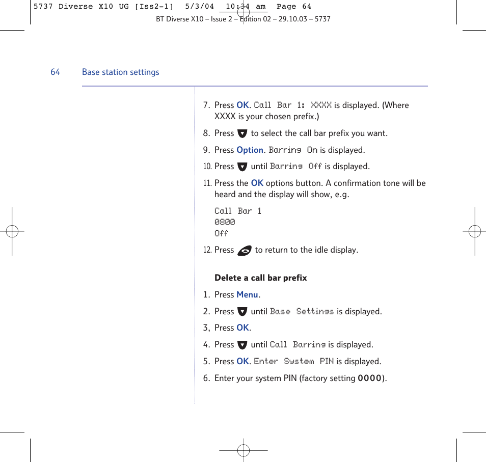 BT DIVERSE X10 User Manual | Page 64 / 88