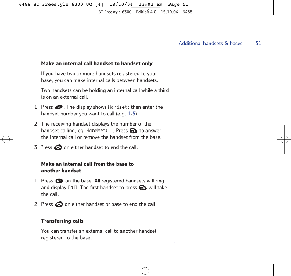BT 6300 User Manual | Page 51 / 64