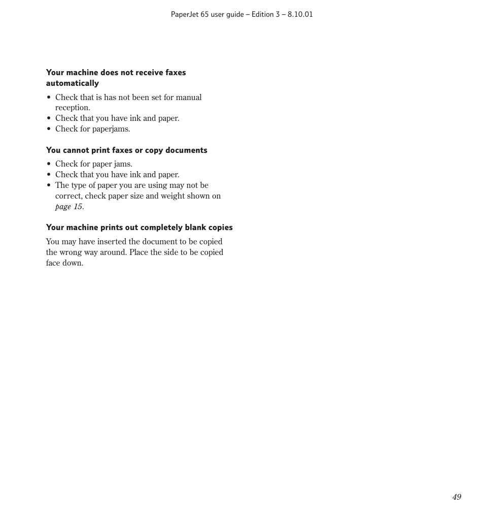 BT PaperJet 65 User Manual | Page 51 / 65