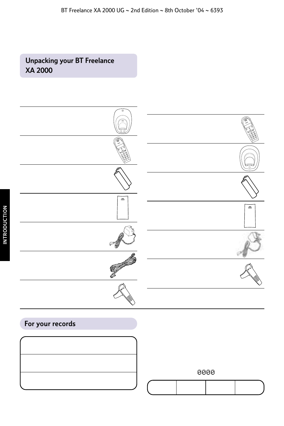 BT FREELANCE XA 2000 User Manual | Page 10 / 45