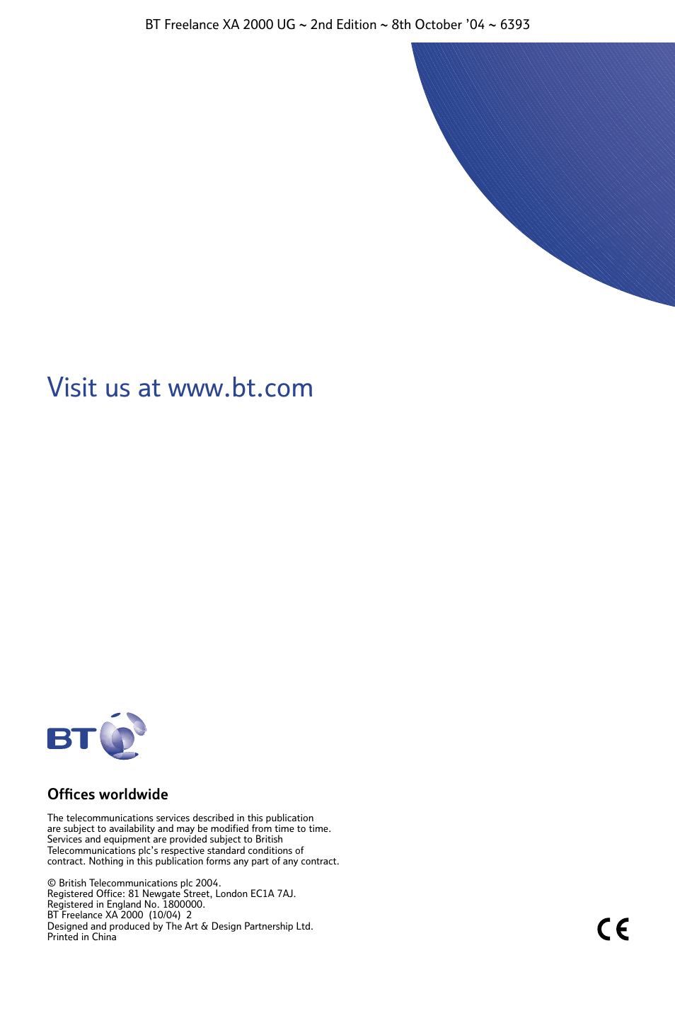 BT FREELANCE XA 2000 User Manual | Page 45 / 45