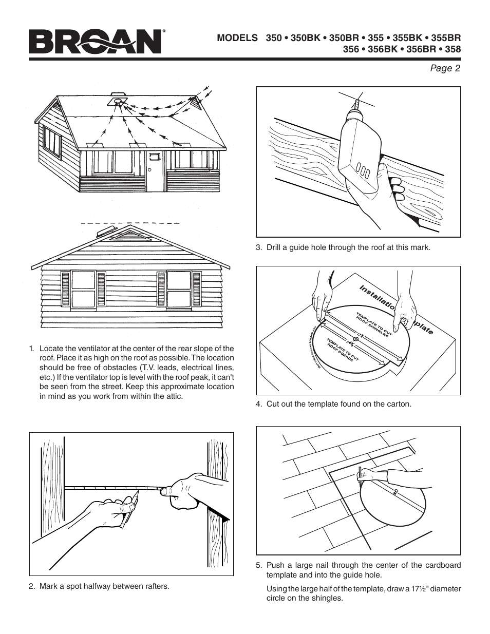 Broan 356 User Manual | Page 2 / 8