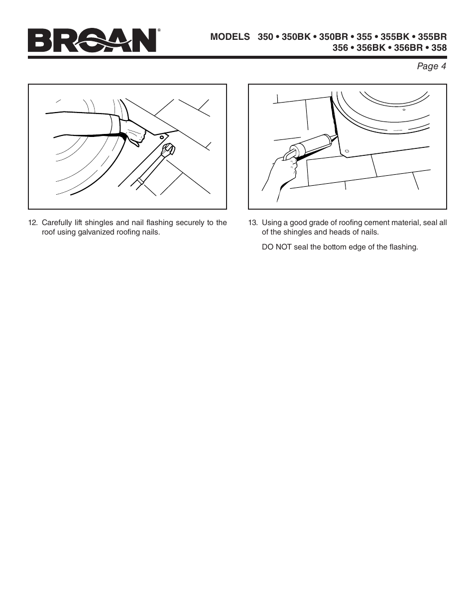 Broan 356 User Manual | Page 4 / 8