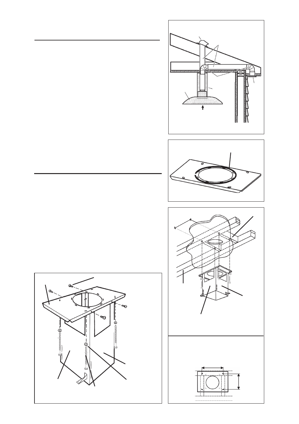 Instalacion del tubo de extraccion, Instalacion de la estructura de soporte, 1/4” (6,4mm) | Broan BEST IS241 User Manual | Page 25 / 36