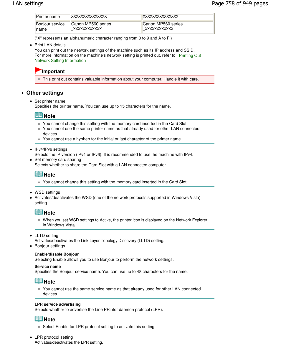 Other settings | Canon PIXMA MP560 User Manual | Page 758 / 949