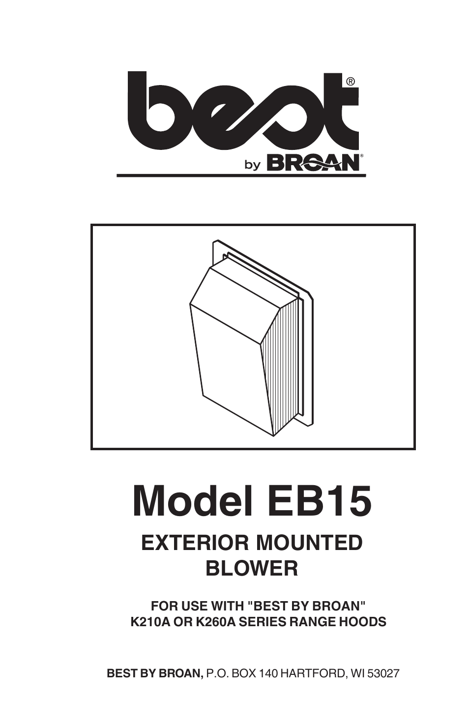 Broan Best EB15 User Manual | 20 pages