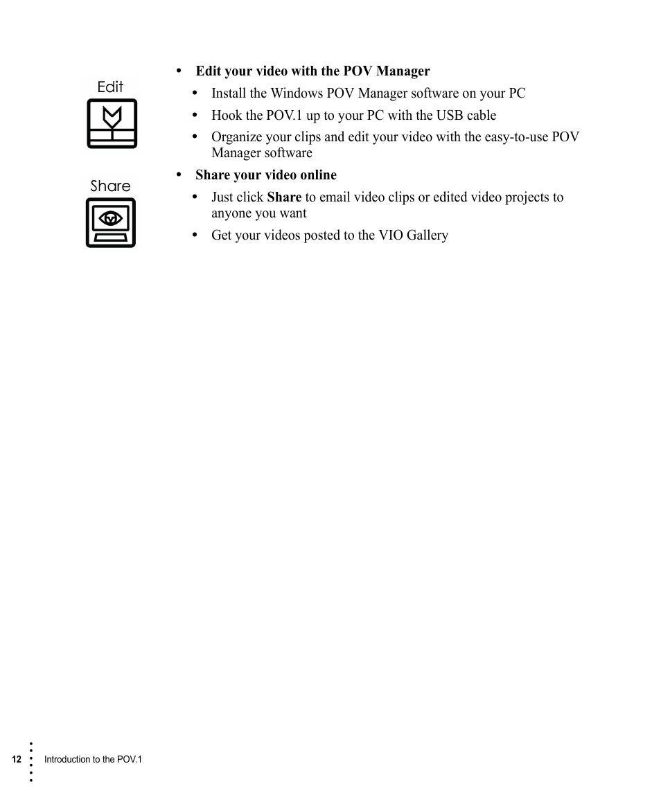 V.I.O. POV.1 User Manual | Page 12 / 74