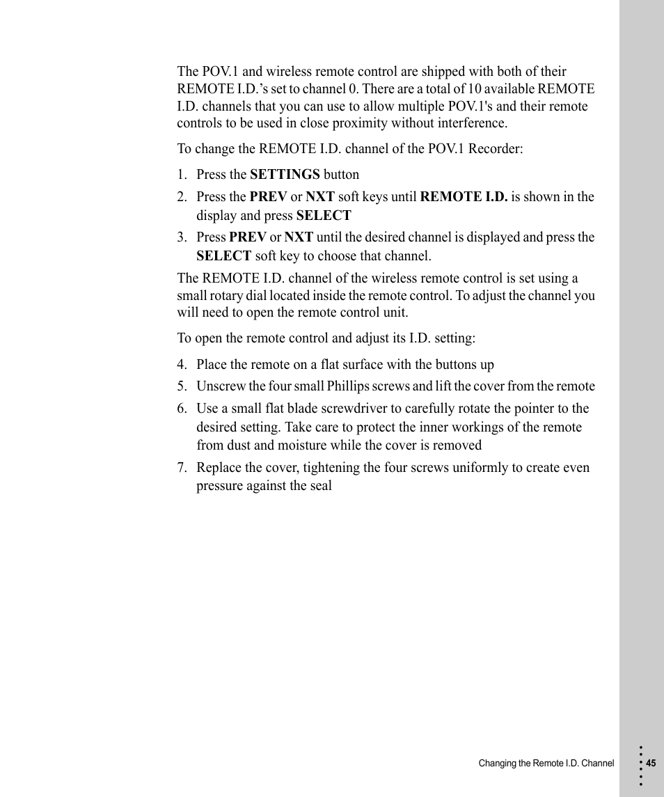 V.I.O. POV.1 User Manual | Page 45 / 74