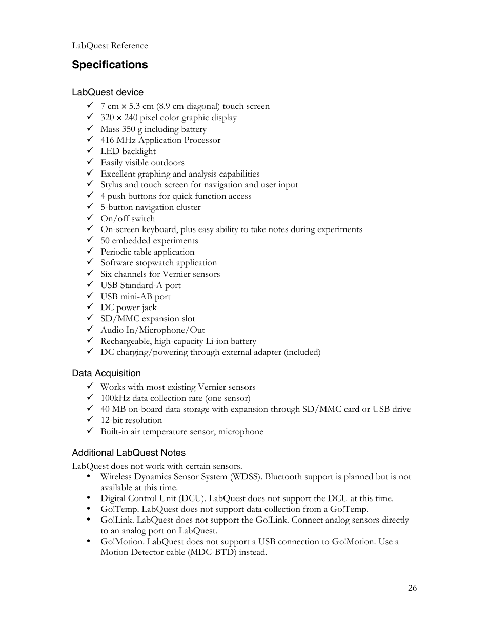 Vernier Original LabQuest User Manual | Page 28 / 30