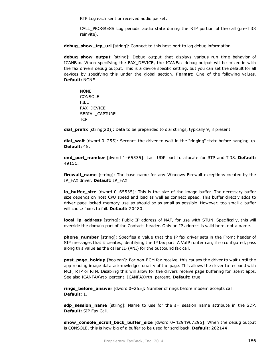 FaxBack NET SatisFAXtion 9.0 - Fax Server Manual User Manual | Page 186 / 203