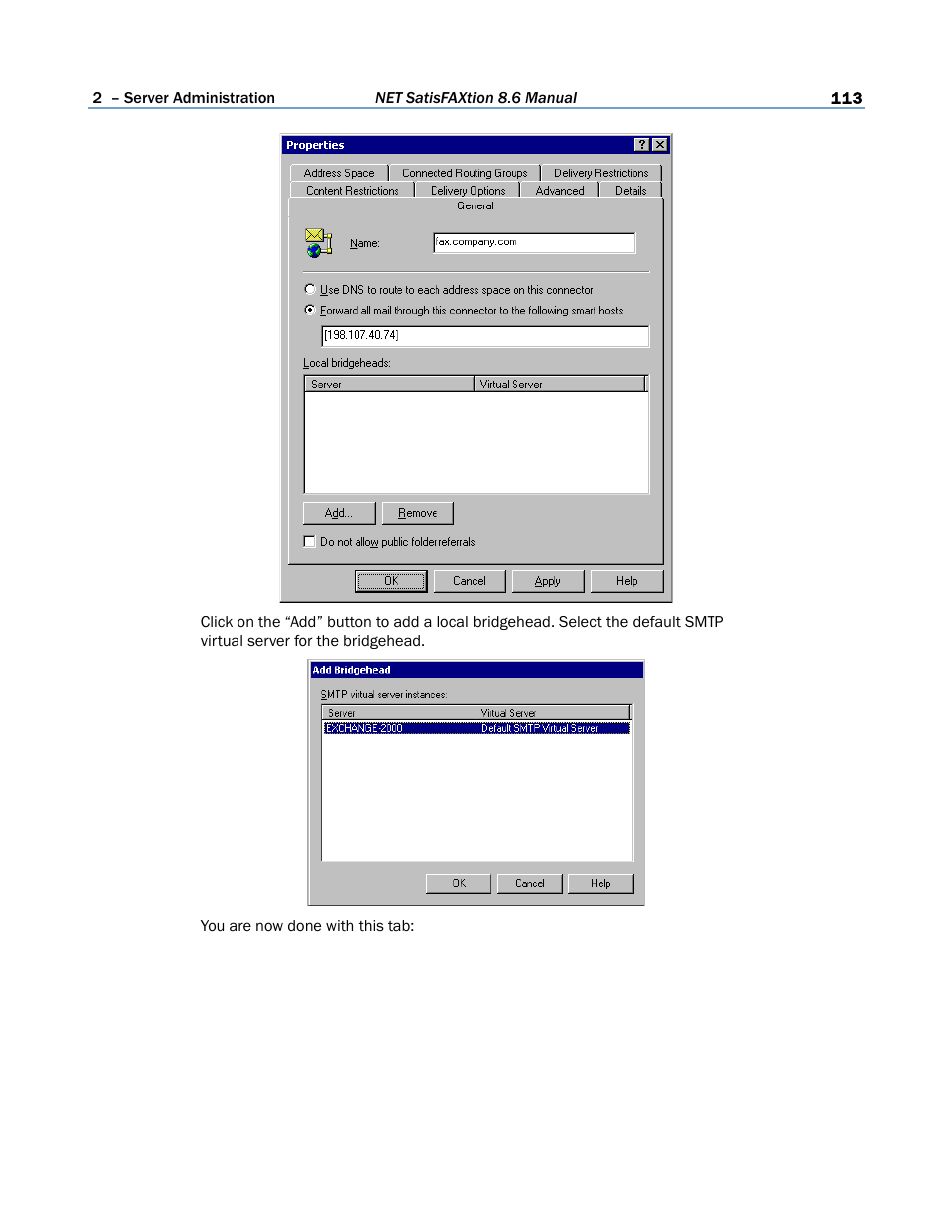 FaxBack NET SatisFAXtion 8.6 - Manual User Manual | Page 113 / 240