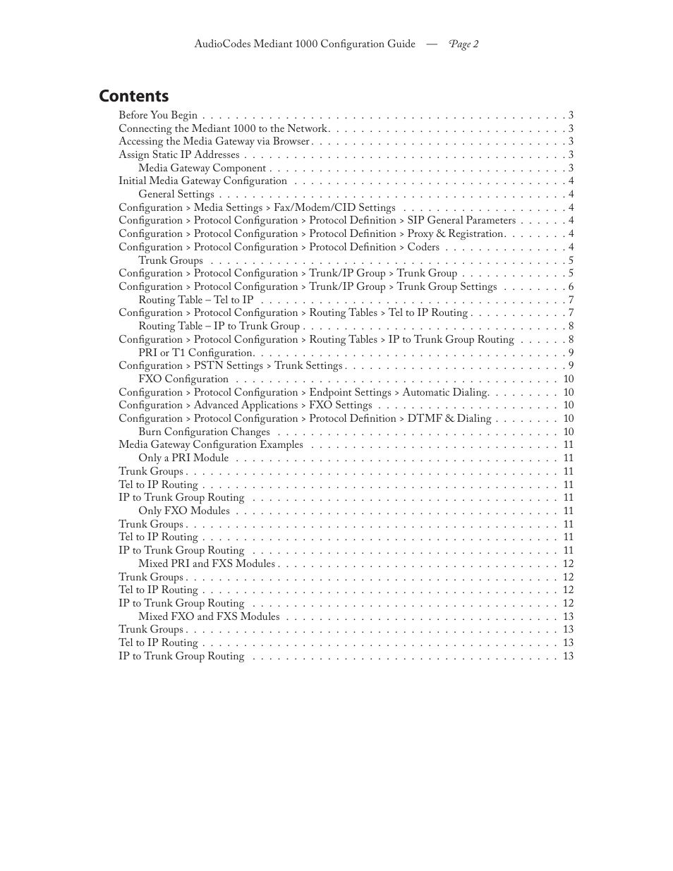 FaxBack AudioCodes Mediant 1000 - Configuration Guide User Manual | Page 2 / 13