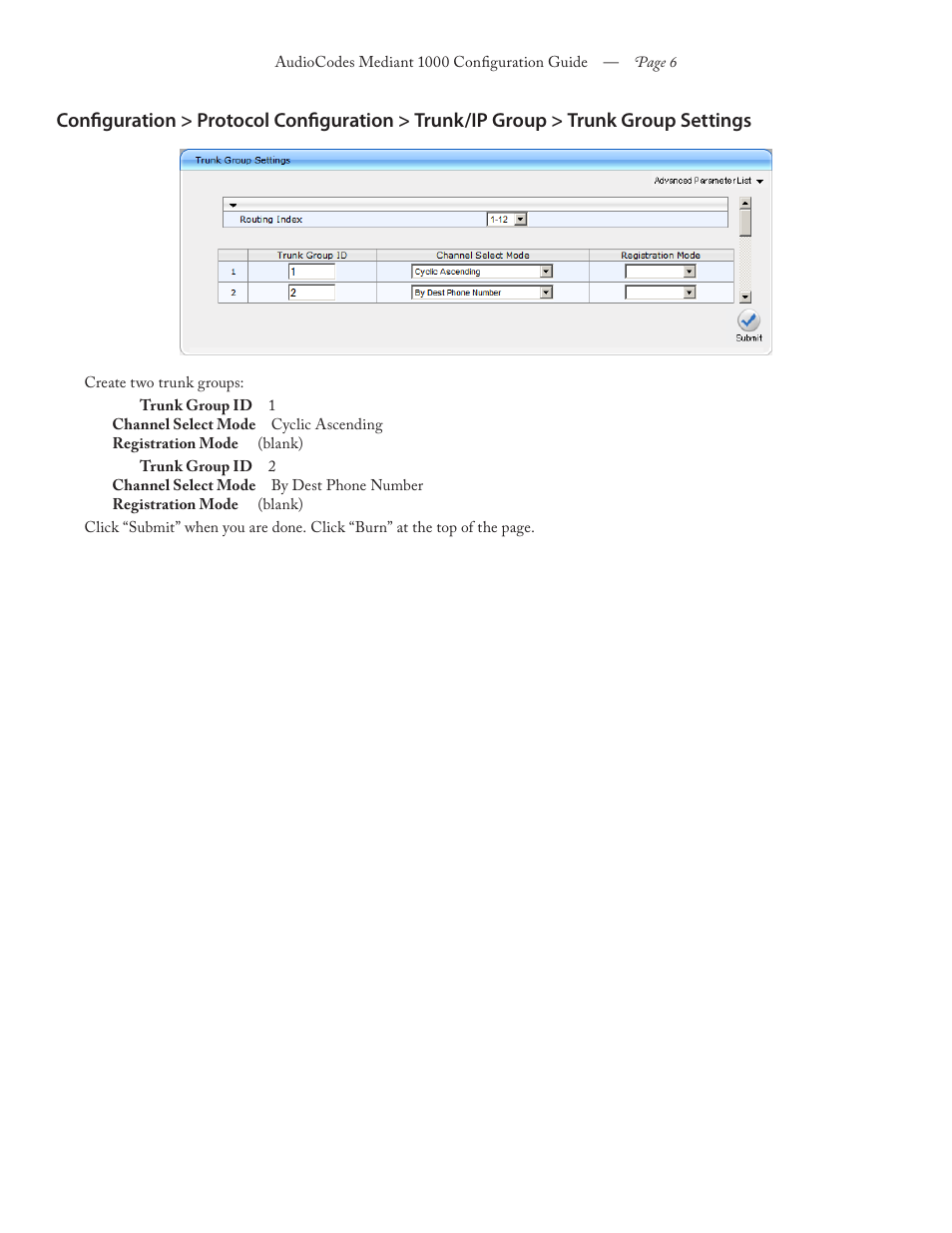 FaxBack AudioCodes Mediant 1000 - Configuration Guide User Manual | Page 6 / 13