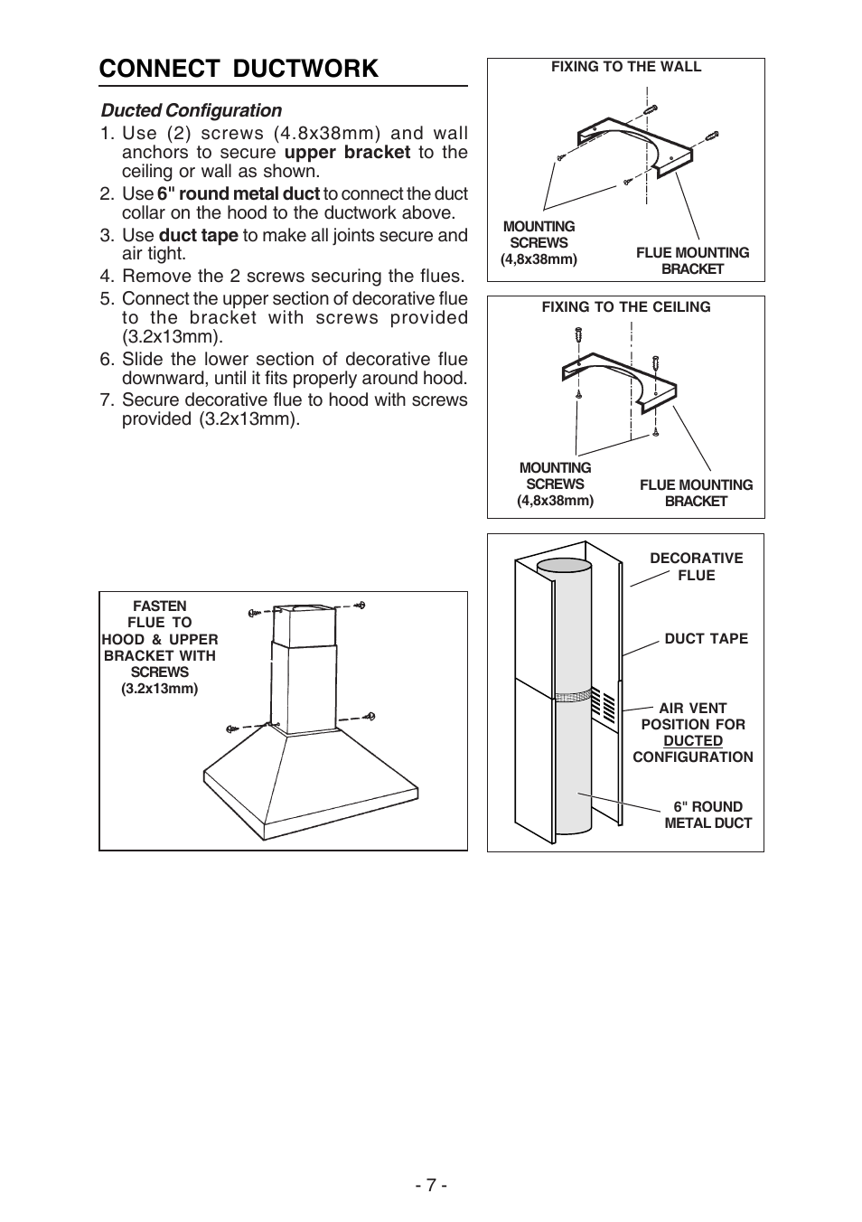 Connect ductwork | Broan 61000 User Manual | Page 7 / 36