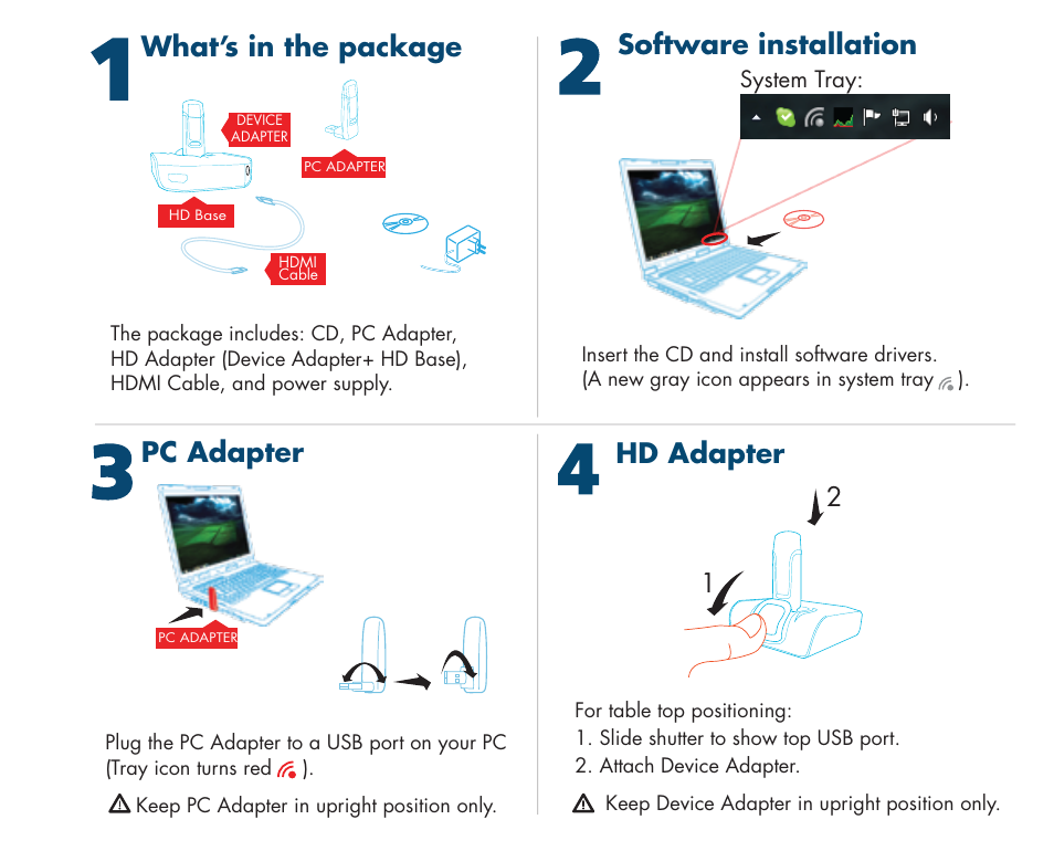 Hd adapter | Warpia SWP110A User Manual | Page 2 / 7