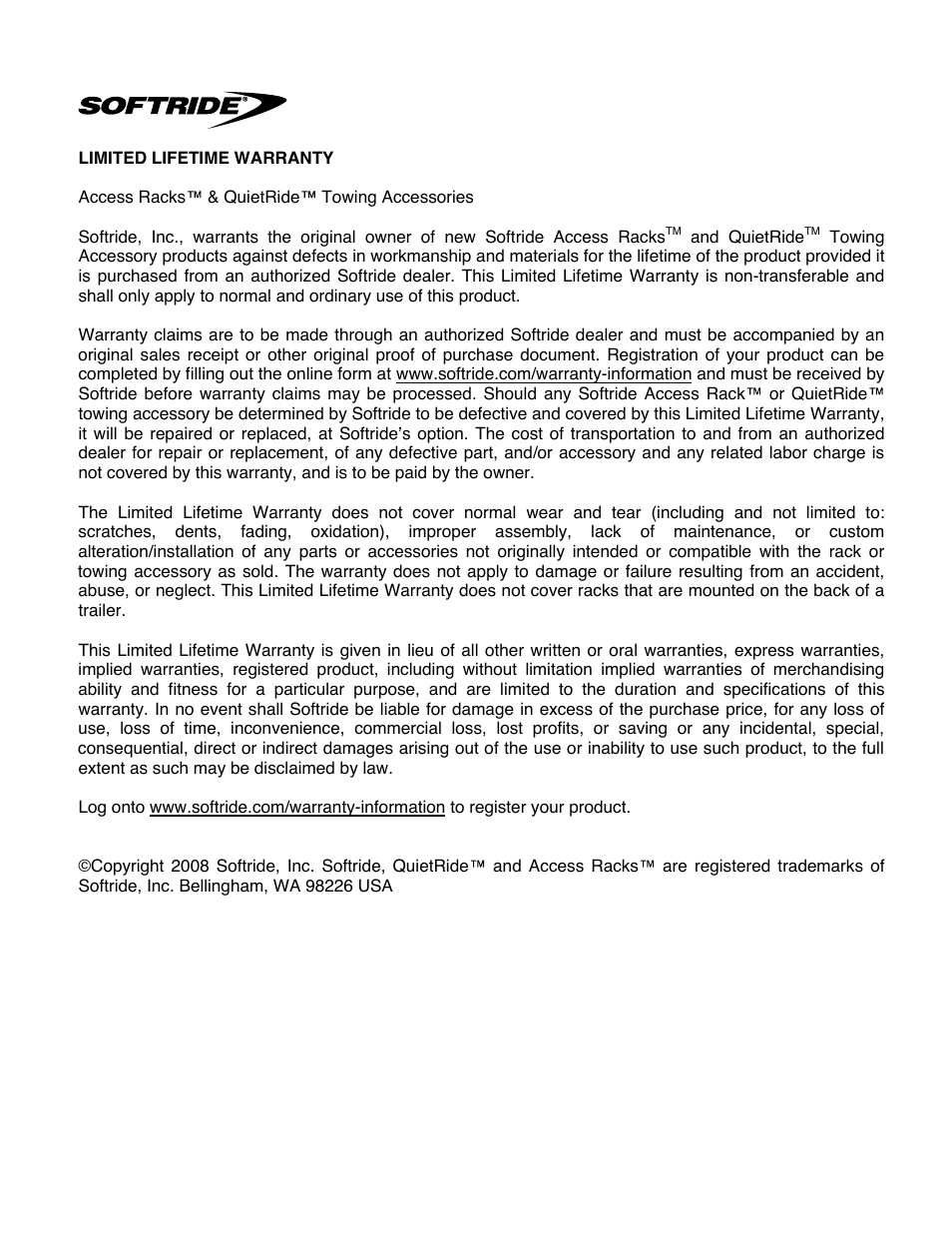Softride 26248 Element 4 bike rack User Manual | Page 13 / 14