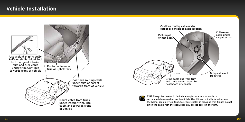 Vehicle installation | Audiovox ONYX User Manual | Page 15 / 58