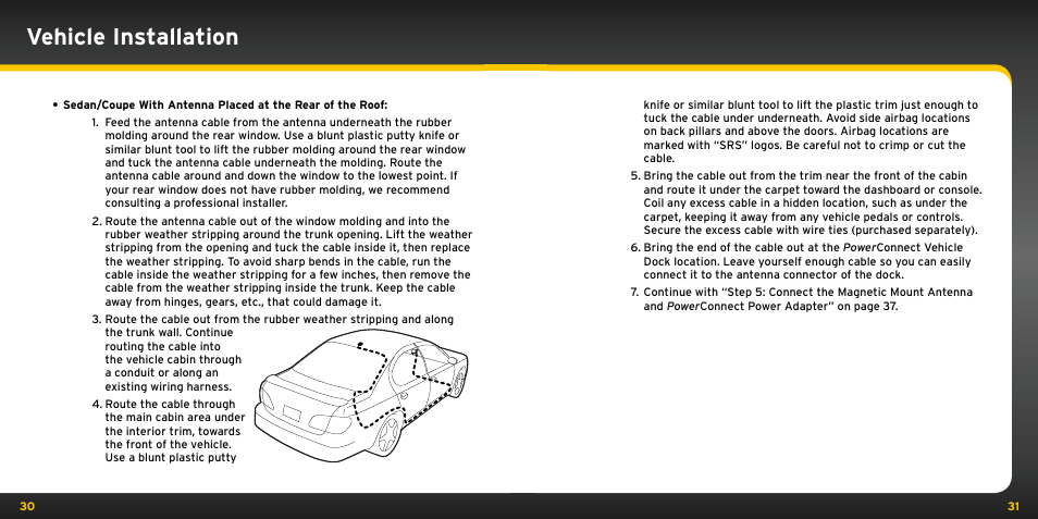 Vehicle installation | Audiovox ONYX User Manual | Page 16 / 58