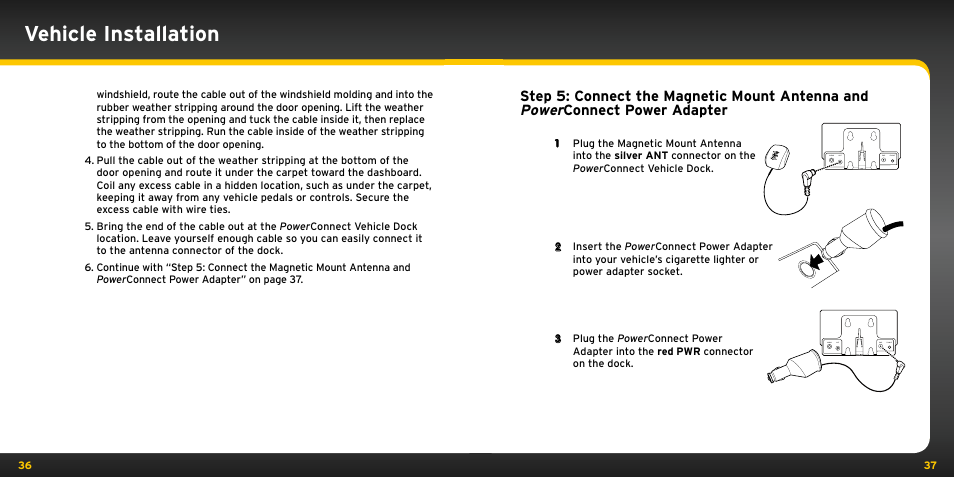 Vehicle installation | Audiovox ONYX User Manual | Page 19 / 58