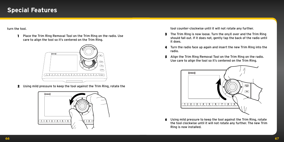 Special features | Audiovox ONYX User Manual | Page 34 / 58