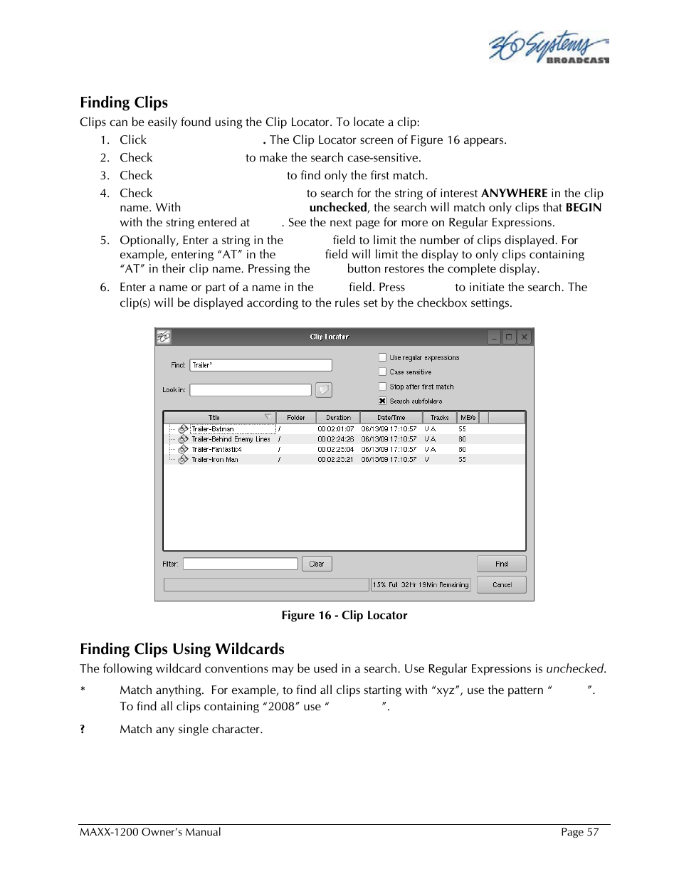 360 Systems 1200HD-EX User Manual | Page 58 / 148