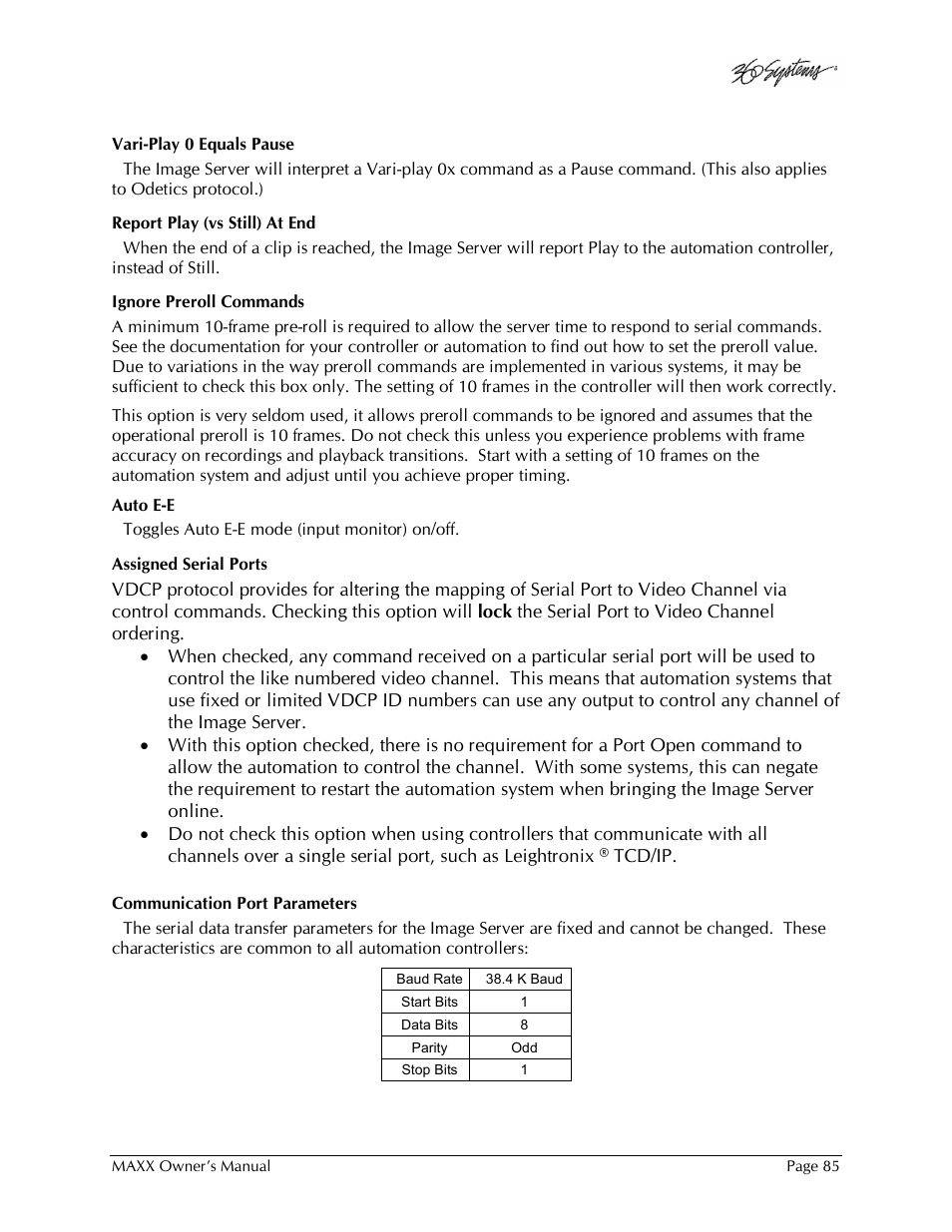 360 Systems MAXX-1000SD User Manual | Page 85 / 143