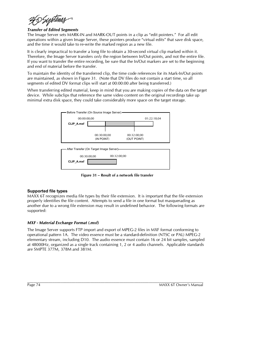 360 Systems MAXX-6T User Manual | Page 74 / 142