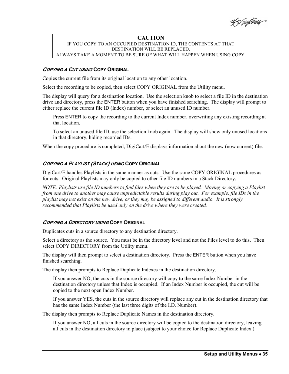 360 Systems DigiCart/E User Manual | Page 45 / 95