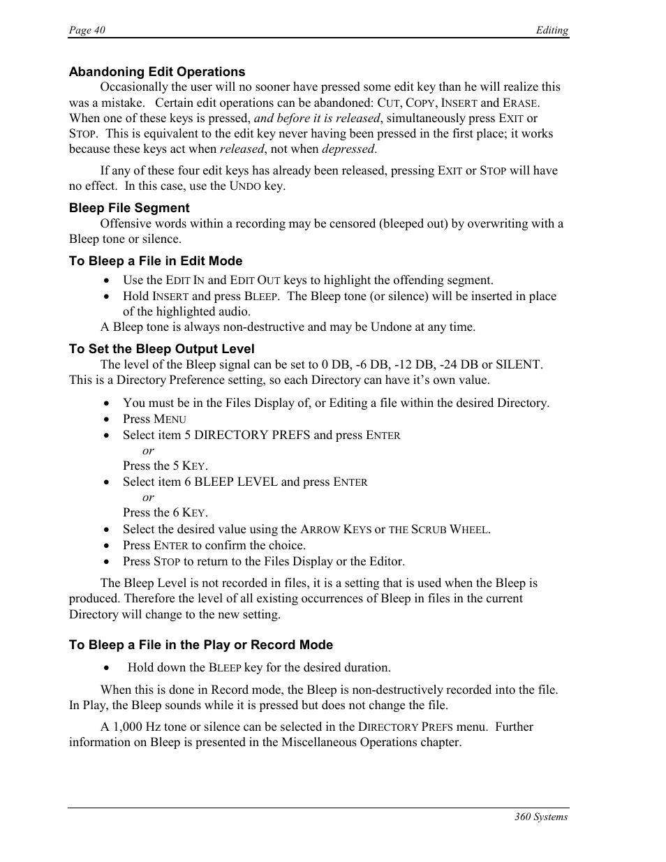 360 Systems Short/Cut Editor User Manual | Page 48 / 84