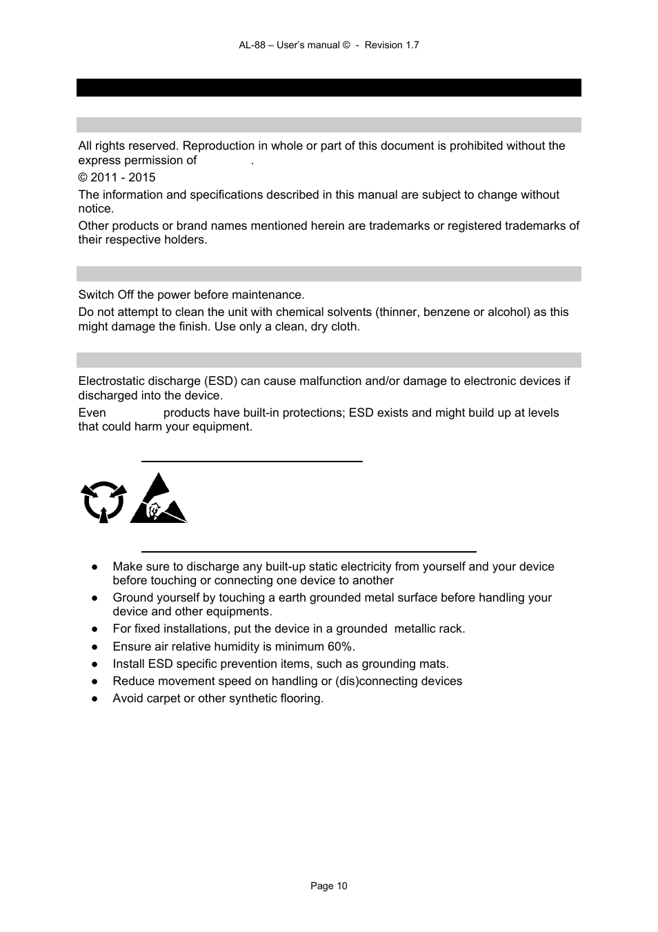 8 miscelleanous | Alyseum AL-88 User Manual | Page 10 / 13