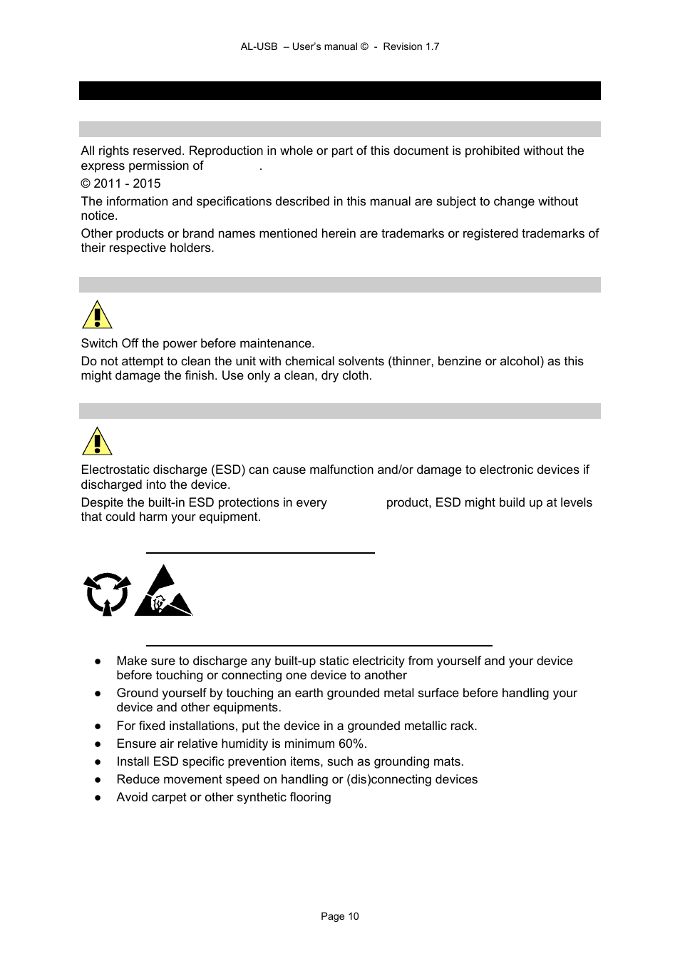 8 miscelleanous | Alyseum AL-USB User Manual | Page 10 / 13