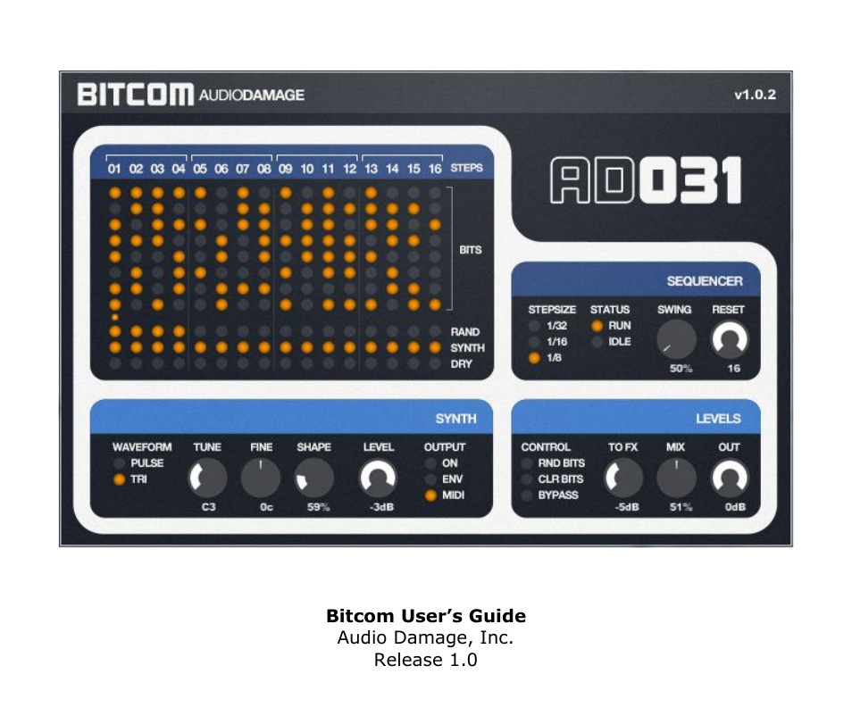 Audio Damage Bitcom User Manual | 16 pages