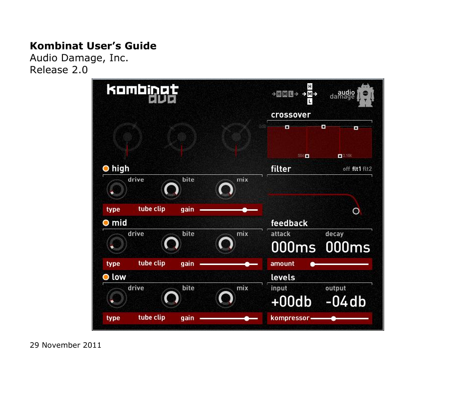 Audio Damage Kombinat Dva Upgrade User Manual | 17 pages