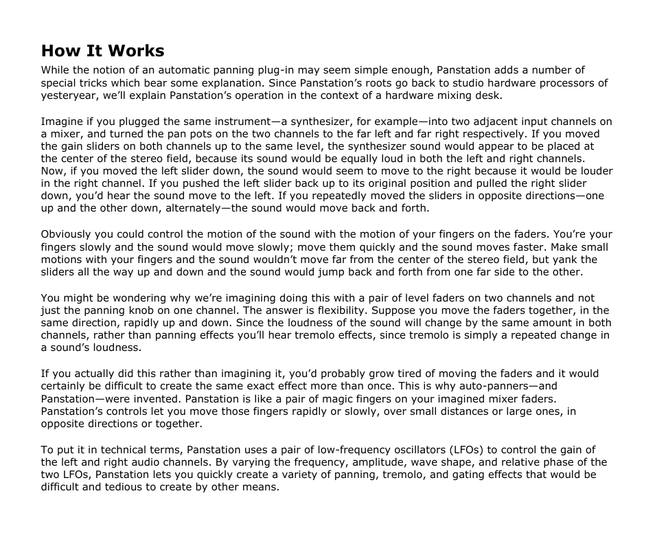 How it works | Audio Damage Panstation User Manual | Page 7 / 18