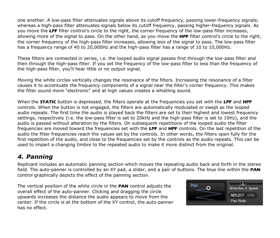 Panning | Audio Damage Replicant 1.5 User Manual | Page 13 / 18