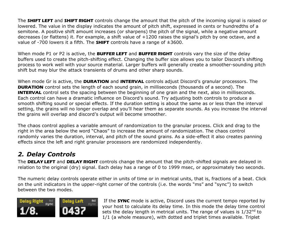 Delay controls | Audio Damage Discord3 Upgrade User Manual | Page 9 / 16