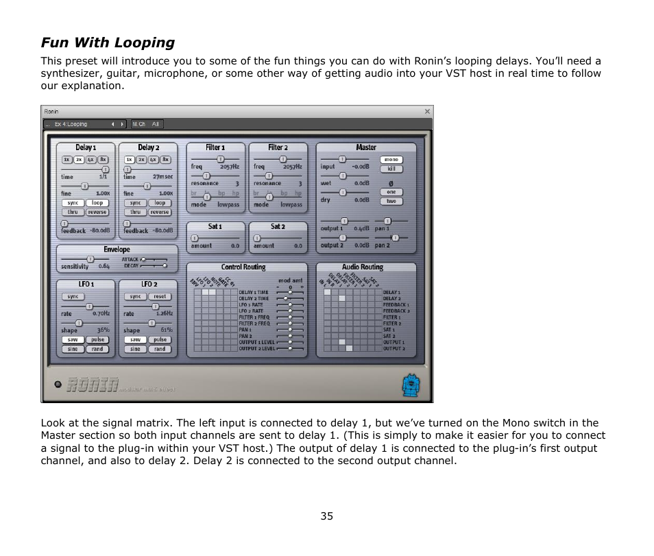 Fun with looping | Audio Damage Ronin User Manual | Page 35 / 37