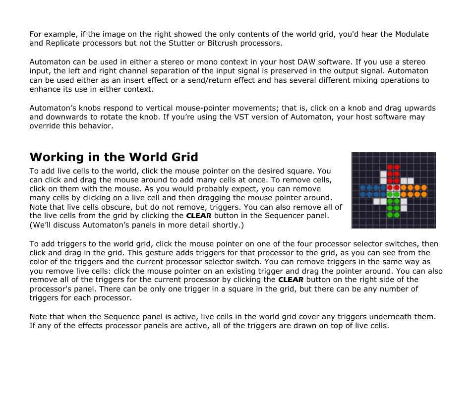 Working in the world grid | Audio Damage Automaton User Manual | Page 8 / 22