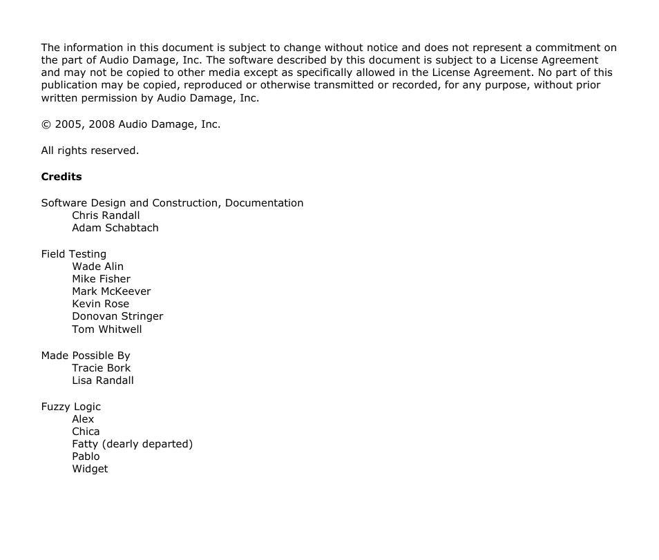 Audio Damage DubStation User Manual | Page 2 / 12