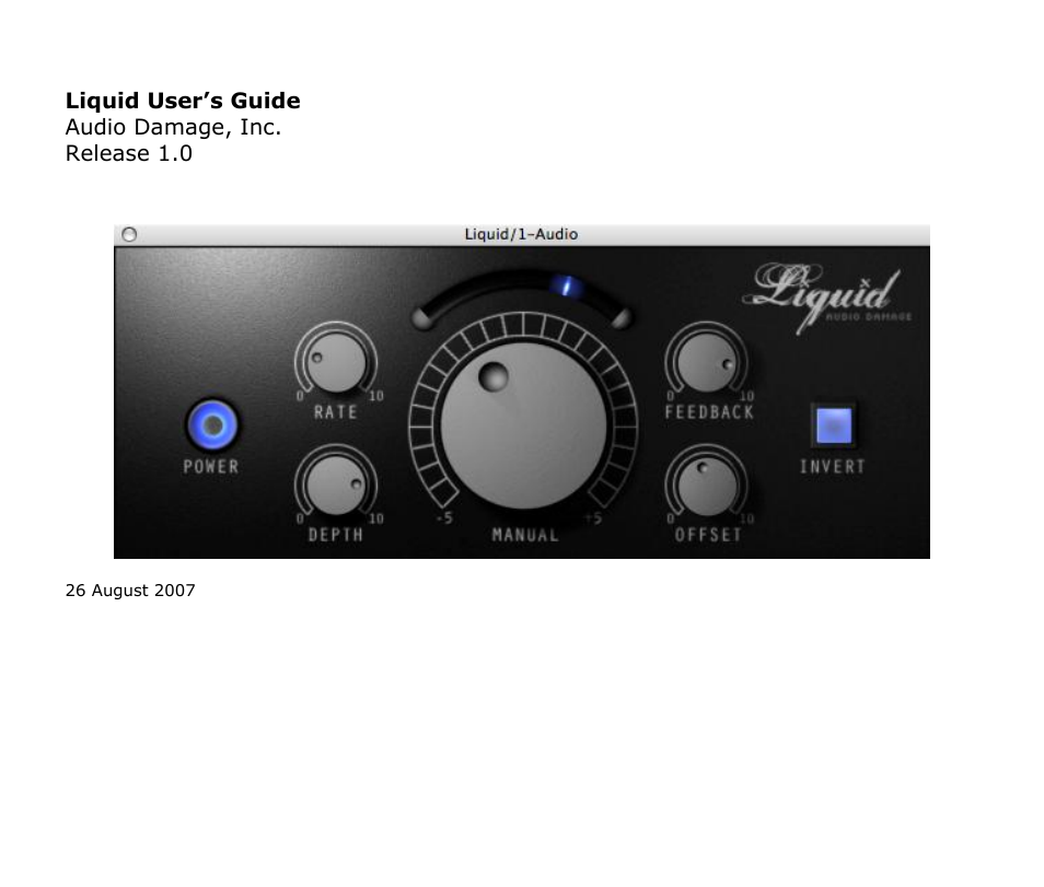 Audio Damage Liquid User Manual | 13 pages