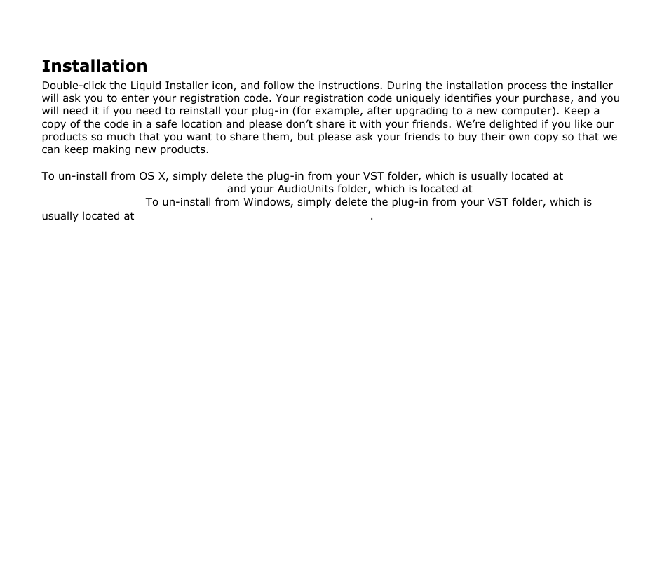 Installation | Audio Damage Liquid User Manual | Page 6 / 13