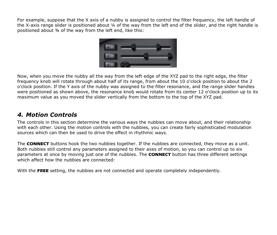 Motion controls | Audio Damage Dr. Device User Manual | Page 12 / 17