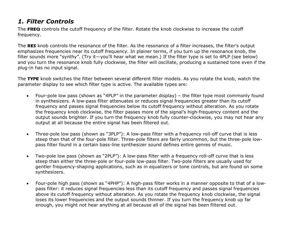 Filter controls | Audio Damage Dr. Device User Manual | Page 8 / 17