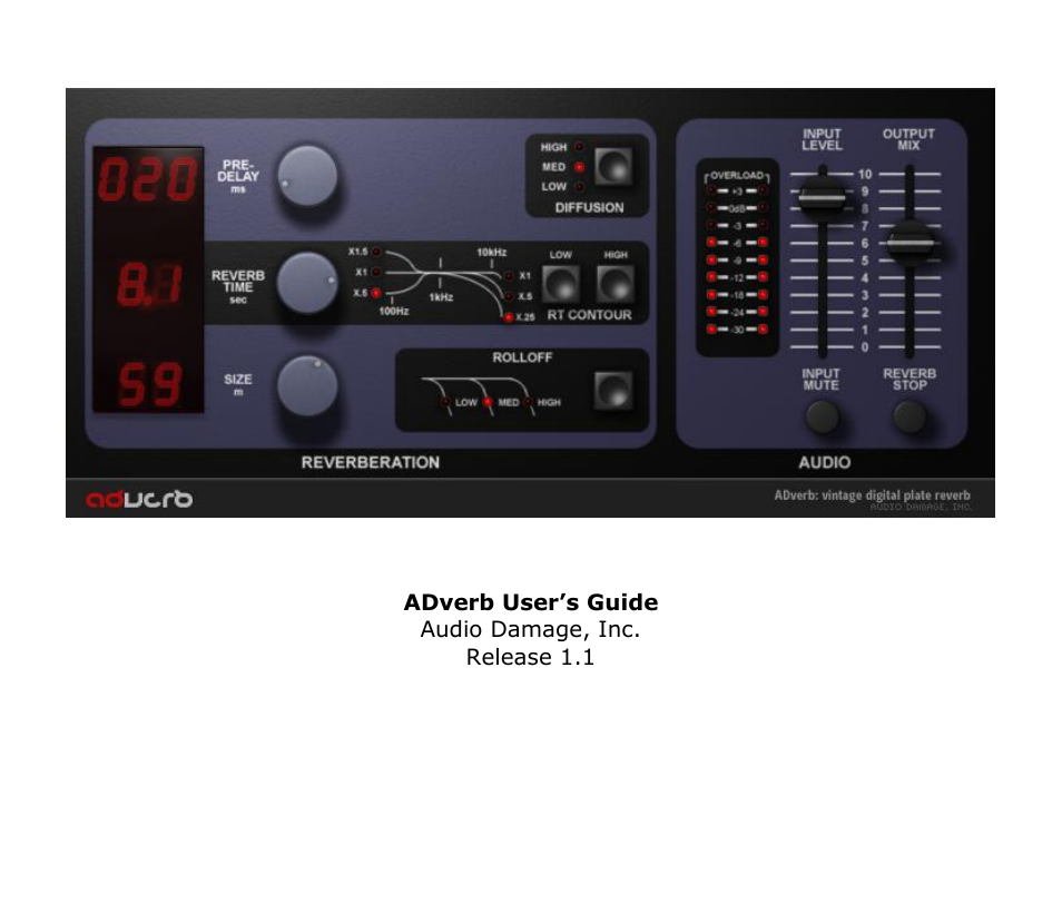 Audio Damage ADverb User Manual | 10 pages