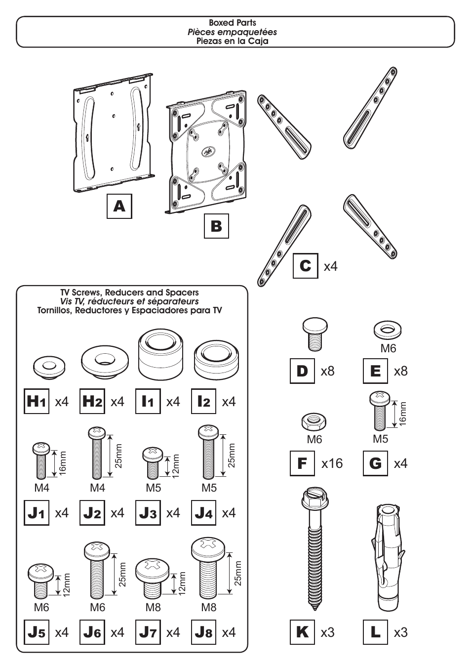 AVF Group GL400: TV Wall Mount User Manual | Page 4 / 12