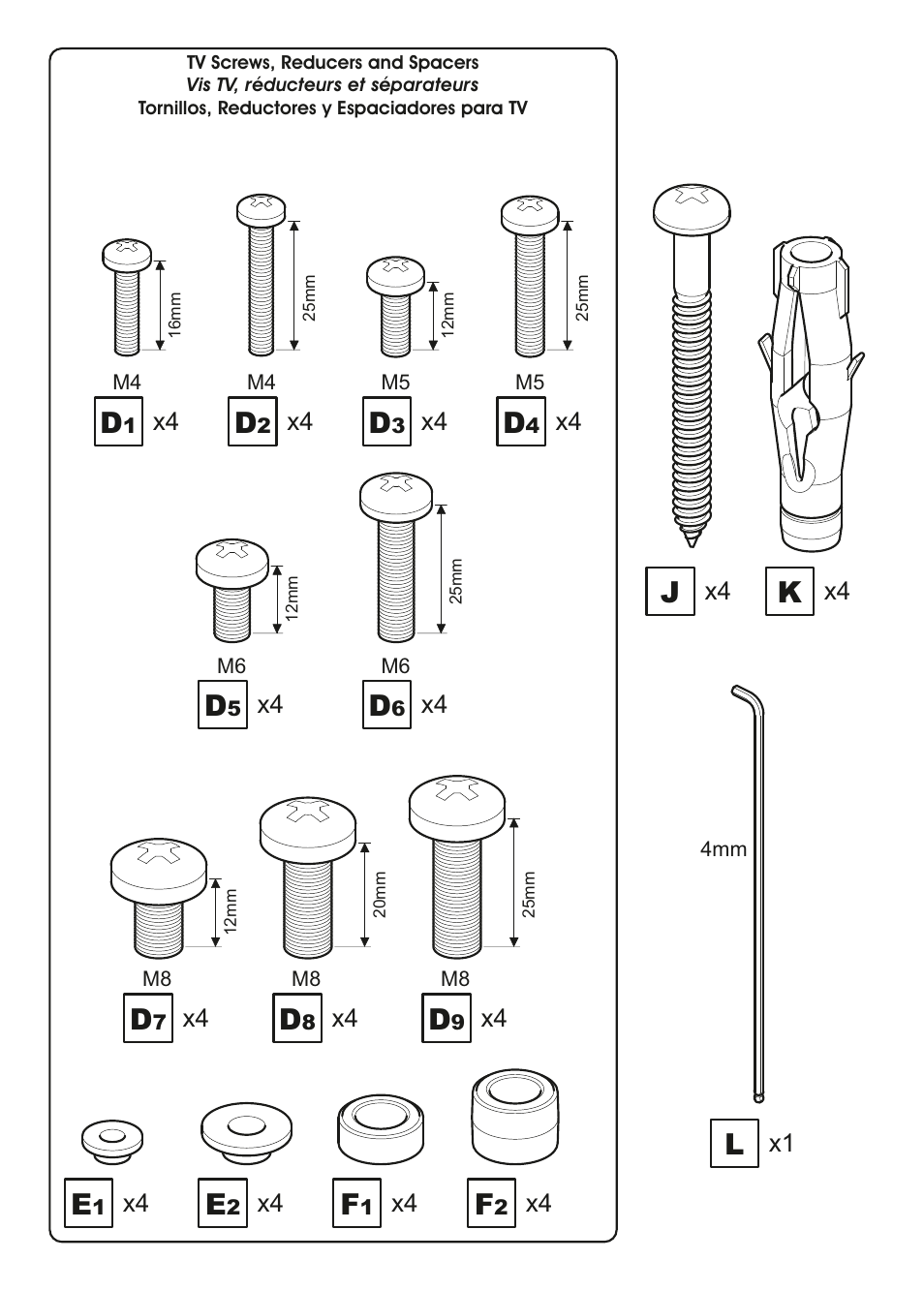 AVF Group ZL4601K: TV Wall Mount User Manual | Page 5 / 12